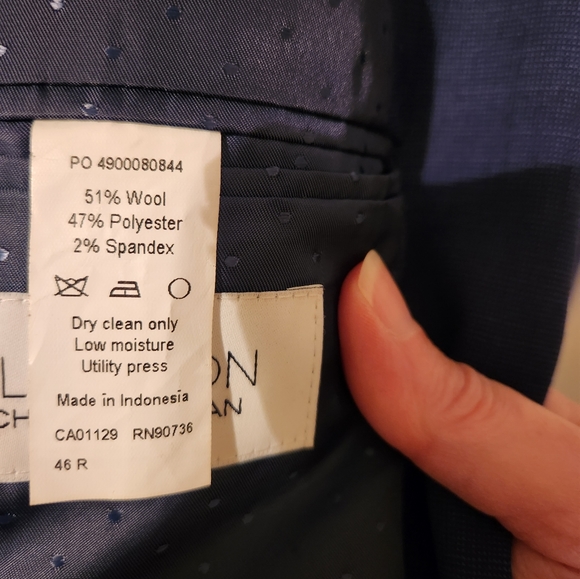 COLLECTION BY MICHAEL STRAHAN NAVY 46R SPORTS COAT 2 BUTTON - Picture 5 of 7